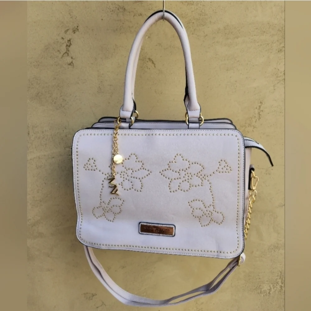 Andrew Marc New York Satchel w/ Floral Stud Detail - Top Handle & Crossbody - Picture 2 of 16